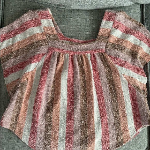 Striped Madewell Crop Top - Picture 1 of 3